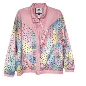 Vintage 1. Sunset Lane Windbreaker Jacket - Size Large